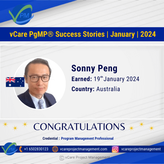 vCare celebrates its success, having empowered 500 PgMP® professionals across 54 countries. With gratitude to clients, vCare commits to continued support on future learning endeavors. Program management drives organizational benefits by coordinating resources and activities. Aspiring to a career in program management? Trust vCare, the leading PgMP® certification training provider.