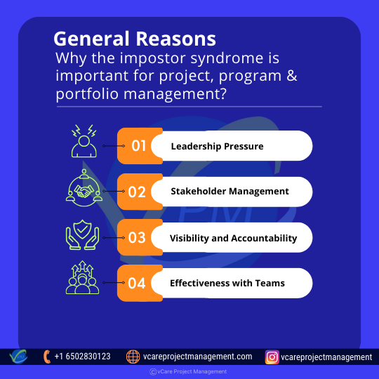 General reasons why the impostor syndrome is important Project, Program, and Portfolio Management?