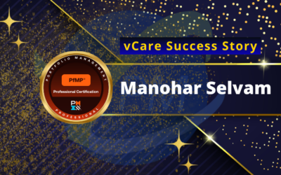 Celebrating Manohar Selvam’s PfMP® Success with vCare Project Management | Portfolio Management Profesional | PMI