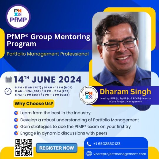 PfMP Certification Online Group Mentoring β Comprehensive training program for portfolio management professionals.