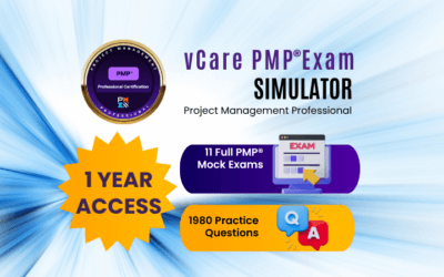 vCare PMP Exam Simulator – 11 Full Mock Tests for 1-Year Access | Project Management Professional