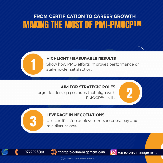 Maximize your PMI-PMOCP by targeting leadership roles, proving impact, and negotiating better pay.