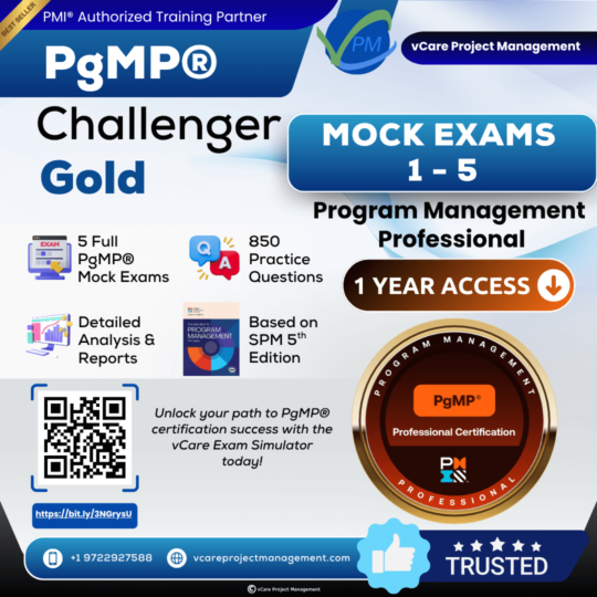 PgMP Challenger Gold 2025 – 5 Full Mock Exams and 850+ Questions for PgMP Certification Success